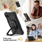 For Xiaomi Redmi Pad SE 8.7 Contrast Color Robot Silicone Hybrid PC Tablet Case(Black) - 2