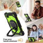For Xiaomi Redmi Pad SE 8.7 Contrast Color Robot Silicone Hybrid PC Tablet Case(Black Yellow Green) - 2