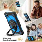 For Xiaomi Redmi Pad SE 8.7 Contrast Color Robot Silicone Hybrid PC Tablet Case(Black Blue) - 2