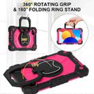 For Xiaomi Redmi Pad SE 8.7 Contrast Color Robot Silicone Hybrid PC Tablet Case(Black Rose Red) - 3