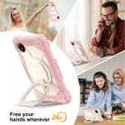 For Xiaomi Redmi Pad SE 8.7 Contrast Color Robot Silicone Hybrid PC Tablet Case(Rose Gold Beige) - 2