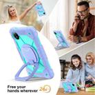 For Xiaomi Redmi Pad SE 8.7 Contrast Color Robot Silicone Hybrid PC Tablet Case(Purple Mint Green) - 2