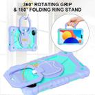 For Xiaomi Redmi Pad SE 8.7 Contrast Color Robot Silicone Hybrid PC Tablet Case(Purple Mint Green) - 3