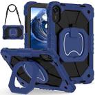 For Xiaomi Redmi Pad 2 11 2025 Contrast Color Robot Silicone Hybrid PC Tablet Case(Navy Black) - 1