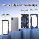 For Xiaomi Redmi Pad 2 11 2025 Contrast Color Robot Silicone Hybrid PC Tablet Case(Navy Black) - 3