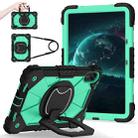 For Xiaomi Redmi Pad 2 11 2025 Contrast Color Robot Silicone Hybrid PC Tablet Case(Black Mint Green) - 2