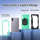 For Xiaomi Redmi Pad 2 11 2025 Contrast Color Robot Silicone Hybrid PC Tablet Case(Black Mint Green) - 3