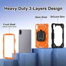 For Xiaomi Redmi Pad 2 11 2025 Contrast Color Robot Silicone Hybrid PC Tablet Case(Black Orange) - 3