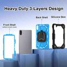 For Xiaomi Redmi Pad 2 11 2025 Contrast Color Robot Silicone Hybrid PC Tablet Case(Black Blue) - 3