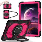For Xiaomi Redmi Pad 2 11 2025 Contrast Color Robot Silicone Hybrid PC Tablet Case(Black Rose Red) - 2