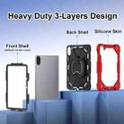 For Xiaomi Redmi Pad 2 11 2025 Contrast Color Robot Silicone Hybrid PC Tablet Case(Red Black) - 3