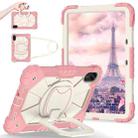For Xiaomi Redmi Pad 2 11 2025 Contrast Color Robot Silicone Hybrid PC Tablet Case(Rose Gold Beige) - 2