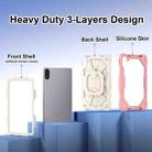 For Xiaomi Redmi Pad 2 11 2025 Contrast Color Robot Silicone Hybrid PC Tablet Case(Rose Gold Beige) - 3