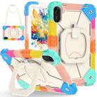 For Xiaomi Redmi Pad 2 11 2025 Contrast Color Robot Silicone Hybrid PC Tablet Case(Colorful Blue) - 1
