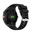 HT28 1.85 inch Silicone Strap IP68 Waterproof Smart Watch, Support Sleep Monitoring(Black) - 3