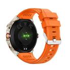 HT28 1.85 inch Silicone Strap IP68 Waterproof Smart Watch, Support Sleep Monitoring(Orange) - 3