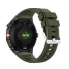 HT28 1.85 inch Silicone Strap IP68 Waterproof Smart Watch, Support Sleep Monitoring(Green) - 3