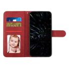 For Samsung Galaxy M35 Stitching Calf Texture Buckle Leather Phone Case(Red) - 3