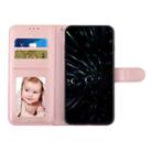 For Samsung Galaxy M35 Stitching Calf Texture Buckle Leather Phone Case(Rose Gold) - 3
