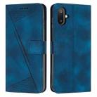 For Samsung Galaxy F06 / M06 5G Dream Triangle Leather Phone Case with Long  Lanyard(Blue) - 1