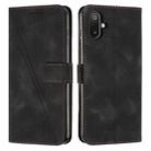 For Samsung Galaxy F06 / M06 5G Dream Triangle Leather Phone Case with Long  Lanyard(Black) - 1