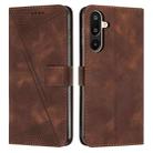 For Samsung Galaxy F16 / M16 5G Dream Triangle Leather Phone Case with Long  Lanyard(Brown) - 1