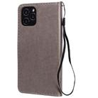 For iPhone 12 / 12 Pro Tree & Cat Embossed Pattern Horizontal Flip Leather Case with Holder & Card Slots & Wallet & Lanyard(Gray) - 3