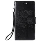 For iPhone 12 / 12 Pro Tree & Cat Embossed Pattern Horizontal Flip Leather Case with Holder & Card Slots & Wallet & Lanyard(Black) - 2