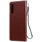 For LG G9 Tree & Cat Embossed Pattern Horizontal Flip Leather Case with Holder & Card Slots & Wallet & Lanyard(Coffee) - 3