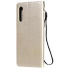 For LG G9 Tree & Cat Embossed Pattern Horizontal Flip Leather Case with Holder & Card Slots & Wallet & Lanyard(Gold) - 3