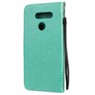 For LG K41S / K51S Tree & Cat Embossed Pattern Horizontal Flip Leather Case with Holder & Card Slots & Wallet & Lanyard(Green) - 3