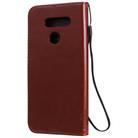 For LG K41S / K51S Tree & Cat Embossed Pattern Horizontal Flip Leather Case with Holder & Card Slots & Wallet & Lanyard(Coffee) - 3