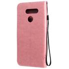 For LG K41S / K51S Tree & Cat Embossed Pattern Horizontal Flip Leather Case with Holder & Card Slots & Wallet & Lanyard(Pink) - 2