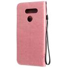 For LG K41S / K51S Tree & Cat Embossed Pattern Horizontal Flip Leather Case with Holder & Card Slots & Wallet & Lanyard(Pink) - 3