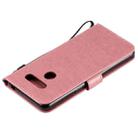 For LG K41S / K51S Tree & Cat Embossed Pattern Horizontal Flip Leather Case with Holder & Card Slots & Wallet & Lanyard(Pink) - 7