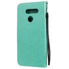 For LG K50S Tree & Cat Embossed Pattern Horizontal Flip Leather Case with Holder & Card Slots & Wallet & Lanyard(Green) - 3