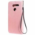 For LG K50S Tree & Cat Embossed Pattern Horizontal Flip Leather Case with Holder & Card Slots & Wallet & Lanyard(Rose Gold) - 3