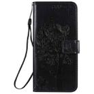 For LG K50S Tree & Cat Embossed Pattern Horizontal Flip Leather Case with Holder & Card Slots & Wallet & Lanyard(Black) - 2