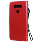 For LG K51 Tree & Cat Embossed Pattern Horizontal Flip Leather Case with Holder & Card Slots & Wallet & Lanyard(Red) - 2