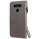 For LG K51 Tree & Cat Embossed Pattern Horizontal Flip Leather Case with Holder & Card Slots & Wallet & Lanyard(Gray) - 3