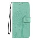 For LG K61 Tree & Cat Embossed Pattern Horizontal Flip Leather Case with Holder & Card Slots & Wallet & Lanyard(Green) - 2