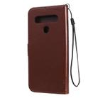 For LG K61 Tree & Cat Embossed Pattern Horizontal Flip Leather Case with Holder & Card Slots & Wallet & Lanyard(Coffee) - 2