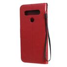 For LG K61 Tree & Cat Embossed Pattern Horizontal Flip Leather Case with Holder & Card Slots & Wallet & Lanyard(Red) - 3