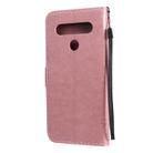 For LG K61 Tree & Cat Embossed Pattern Horizontal Flip Leather Case with Holder & Card Slots & Wallet & Lanyard(Pink) - 2
