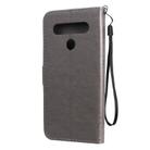 For LG K61 Tree & Cat Embossed Pattern Horizontal Flip Leather Case with Holder & Card Slots & Wallet & Lanyard(Gray) - 3