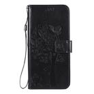 For LG K61 Tree & Cat Embossed Pattern Horizontal Flip Leather Case with Holder & Card Slots & Wallet & Lanyard(Black) - 2