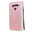 For LG Stylo 6 Tree & Cat Embossed Pattern Horizontal Flip Leather Case with Holder & Card Slots & Wallet & Lanyard(Rose Gold) - 3