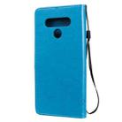 For LG Stylo 6 Tree & Cat Embossed Pattern Horizontal Flip Leather Case with Holder & Card Slots & Wallet & Lanyard(Blue) - 3