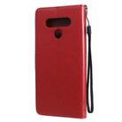 For LG Stylo 6 Tree & Cat Embossed Pattern Horizontal Flip Leather Case with Holder & Card Slots & Wallet & Lanyard(Red) - 3