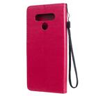 For LG Stylo 6 Tree & Cat Embossed Pattern Horizontal Flip Leather Case with Holder & Card Slots & Wallet & Lanyard(Rose Red) - 3